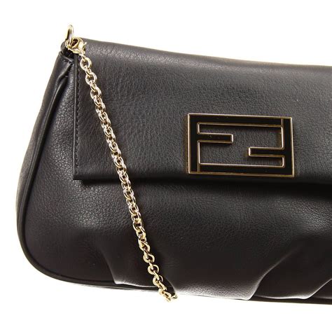 fendi black small bag clutch|fendi clutch vintage.